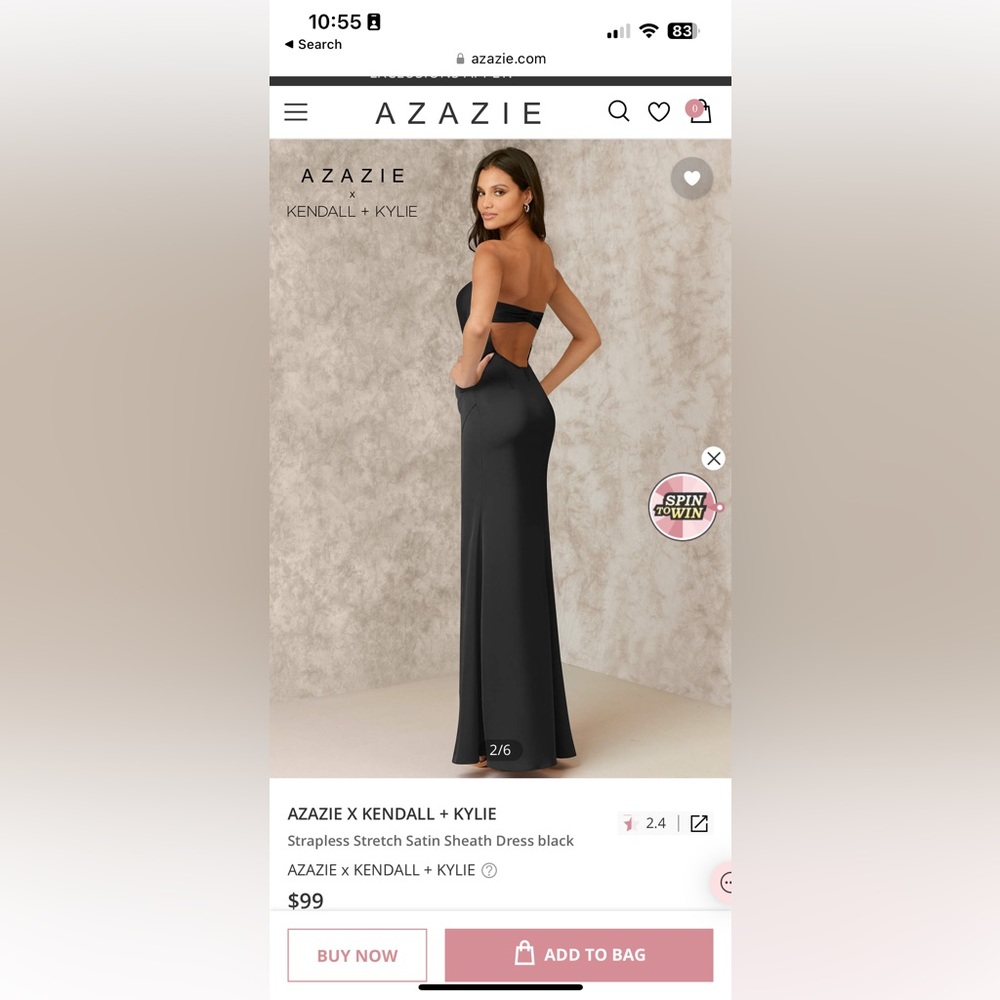 Azazie X Kendall + Kylie Satin Bridesmaids Dress